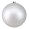 8" Matte Silver Shatterproof Christmas Ball Ornament